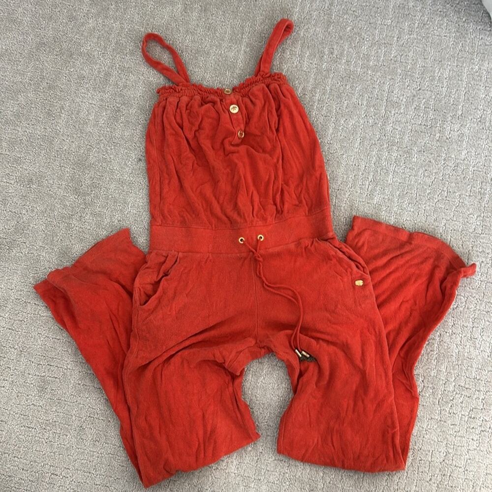 Juicy Couture Red Terry Cloth Jumpsuit Romper